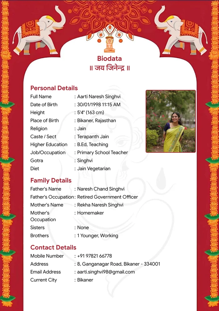 Abstract Open biodata template