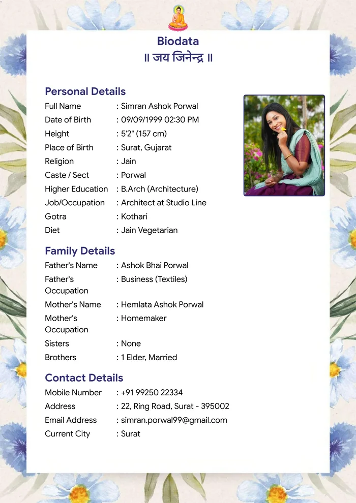 Abstract Shaded biodata template