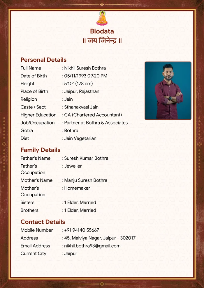 Abstract Frame biodata template